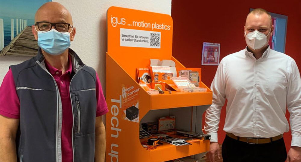 igus Corner als In House Messe bei Heeg Konstruktion- und Maschinenbau GmbH